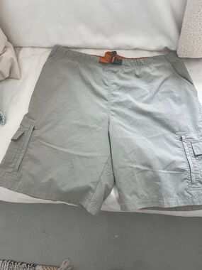 Nike ACG Light Gray Cargo Shorts with Orange Waist Belt